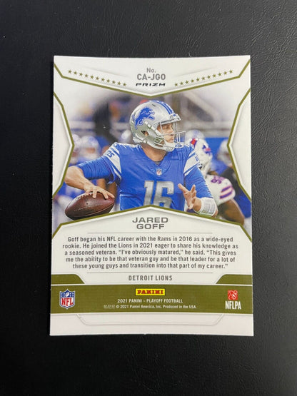 2021 Panini Playoff Call to Arms SILVER Jared Goff Detroit Lions #CA-JGO