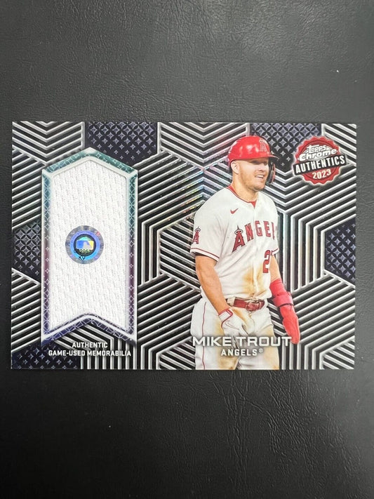 2023 Topps Chrome Mike Trout Authentics Relic Patch Angels #TCA-MT J