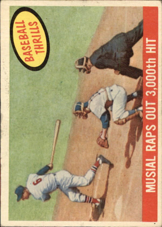 1959 Topps #470 Stan Musial BT 3000 Hits - Vg+