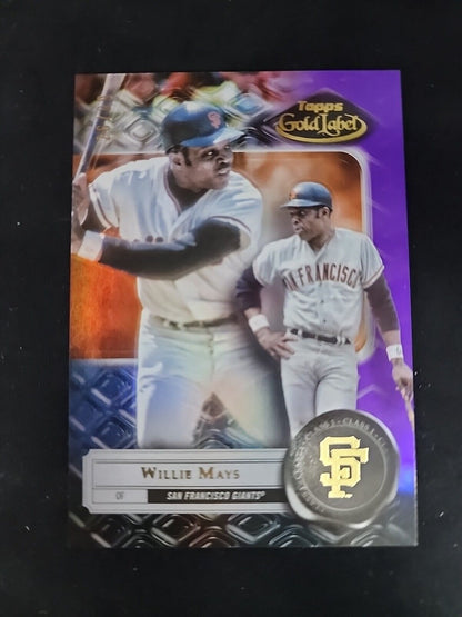 2022 Topps Gold Label Class 1 PURPLE /99 #42 Willie Mays San Francisco Giants