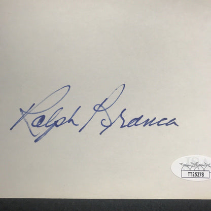 Ralph Branca d'2016 Signed 4x6 Index Card 1944-53 Brooklyn Dodgers JSA