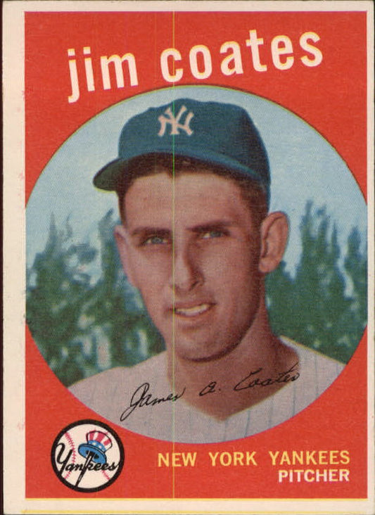 1959 Topps #525 Jim Coates RC - Vg+