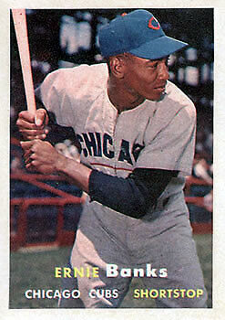 1957 Topps #55 Ernie Banks - NM