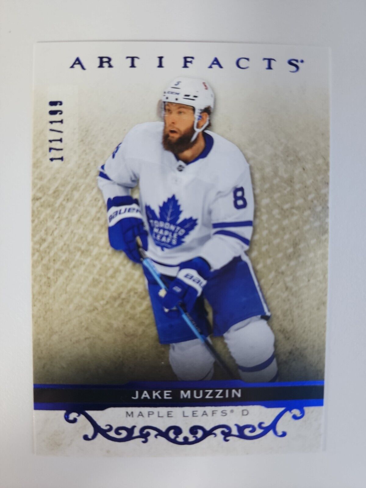 2021-22 UD Artifacts Base Royal Blue #39 Jake Muzzin /199 - Toronto Maple Leafs