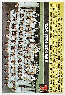 1956 Topps #111 Boston Red Sox TC - Vg+