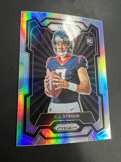 2023 Panini Prizm CJ Stroud #302 Rookie Card Silver Refactor Texans