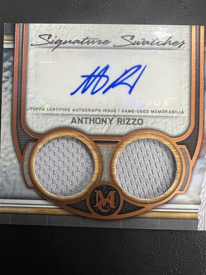 Anthony Rizzo 2023 Topps Museum Collection Signature Swatches Dual Relic #Auto J