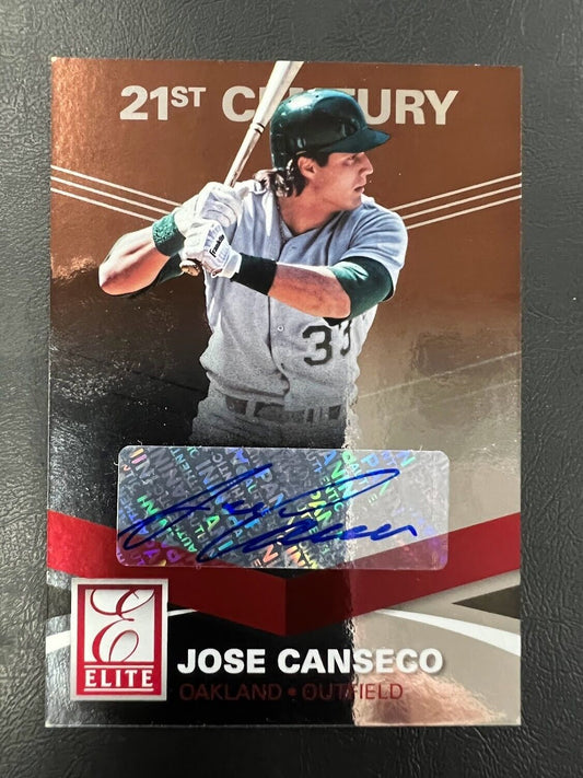 Jose Canseco 2015 Panini Elite Signatures 21st Century #48 A's Rangers Blue Jays