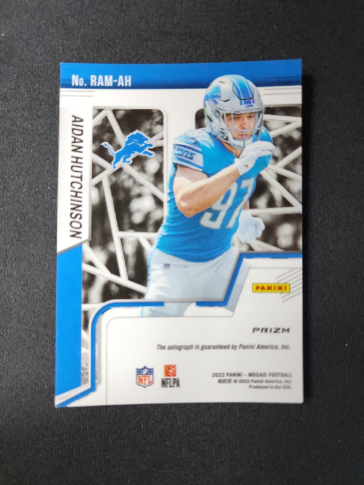 2022 Mosaic Aidan Hutchinson Autograph Mosaic Prizm Auto RC Detroit Lions 🔥