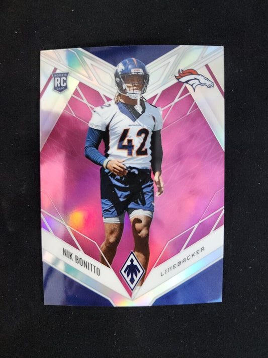 2022 Phoenix Football Pink #190 Nik Bonitto Rc Broncos /199