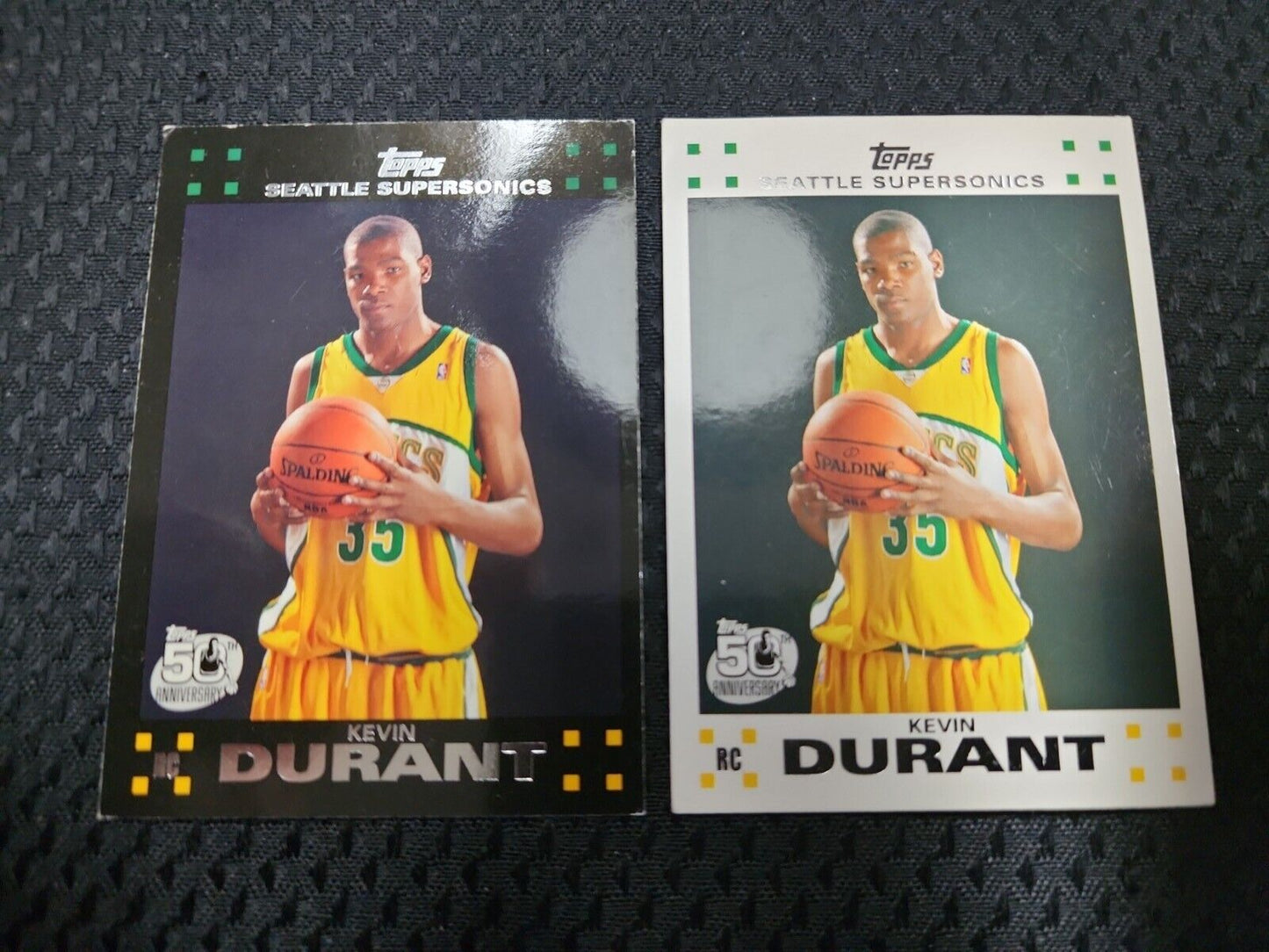 2007-08 Topps 112 and 2 of 14 Kevin Durant Rookies