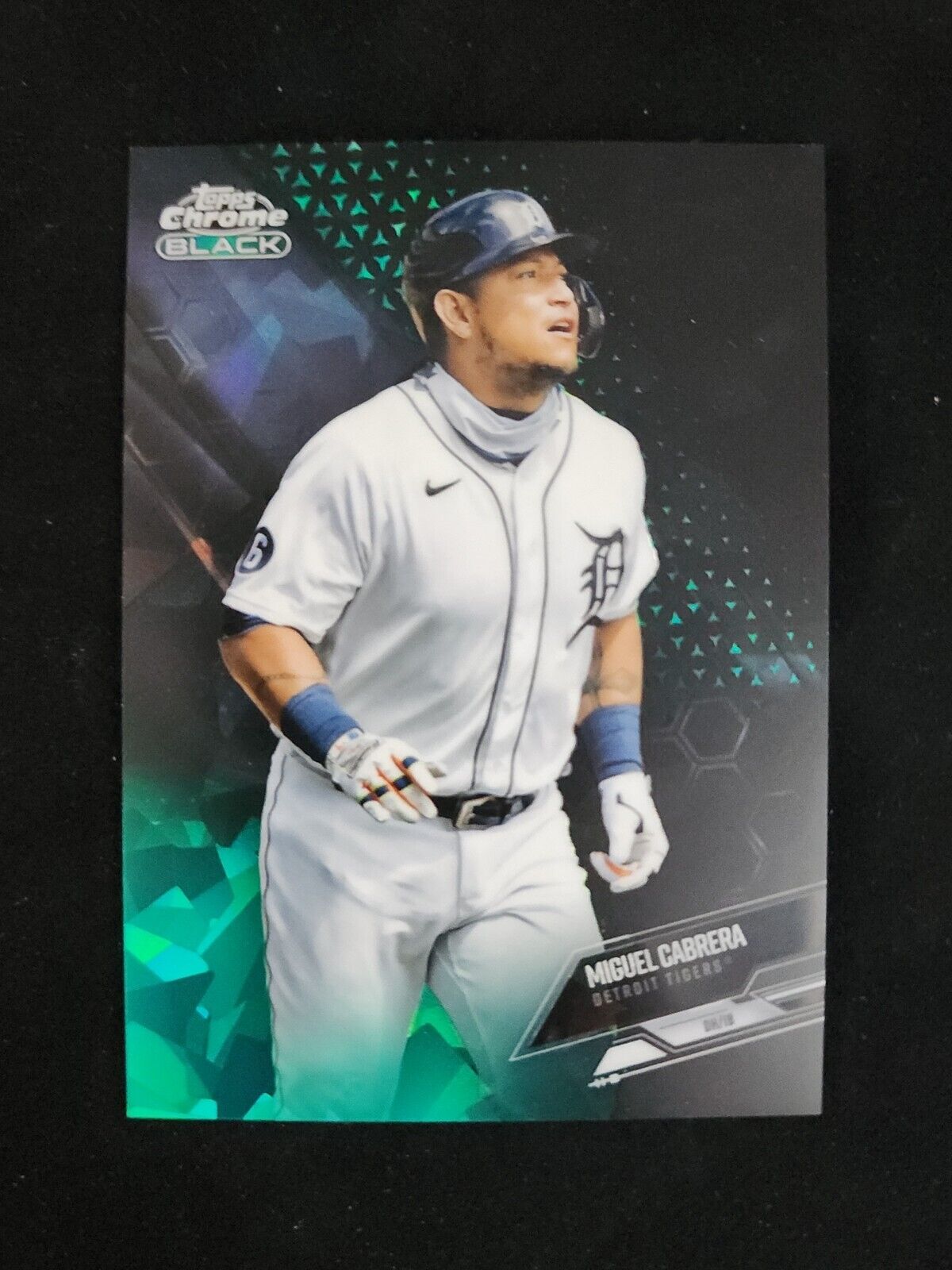 2022 Topps Chrome Black Miguel Cabrera Green Atomic Refractor #/99