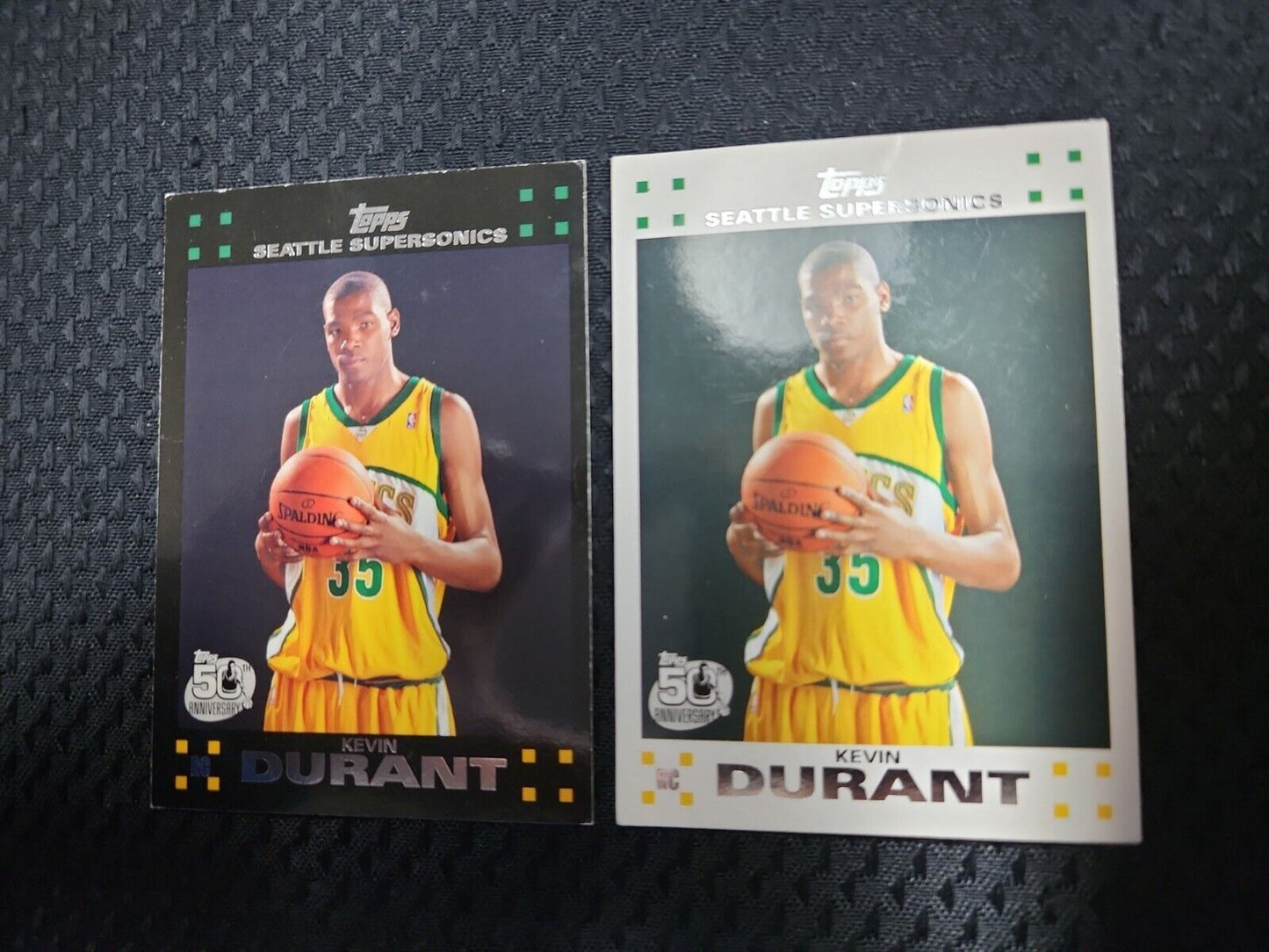 2007-08 Topps 112 and 2 of 14 Kevin Durant Rookies