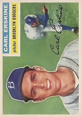 1956 Topps #233 Carl Erskine - Vg+