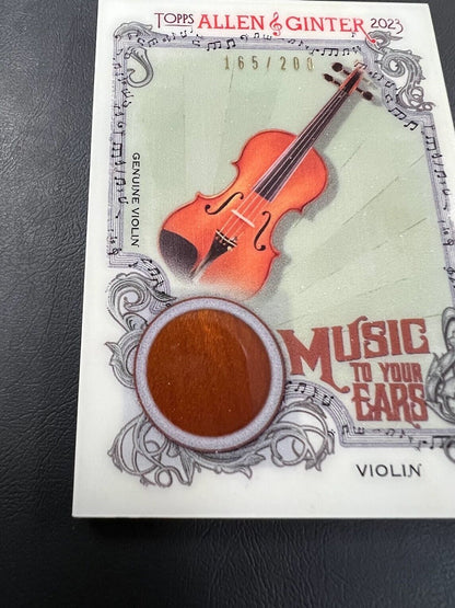 2023 Topps Allen & Ginter Music To Your Ears Violin Relic Memorabilia #165/200 J