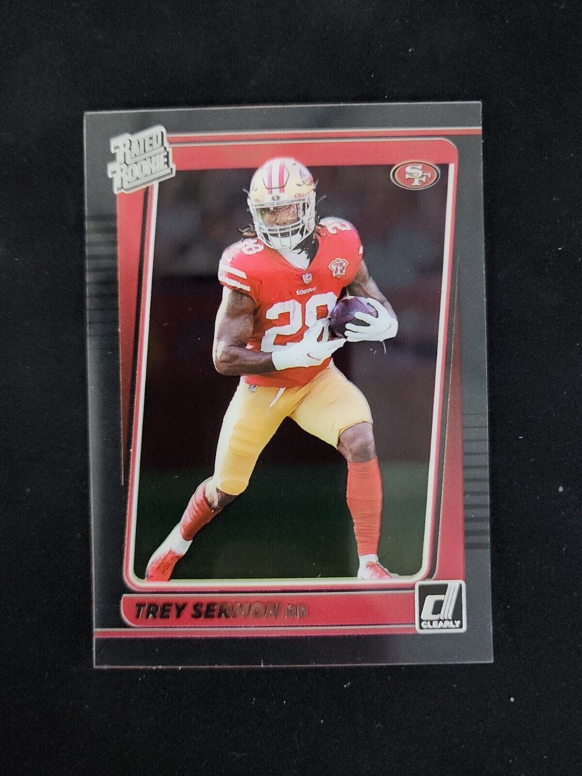 2021 Panini Clearly Donruss Football TREY SERMON RC Rated Rookie SF 49ers