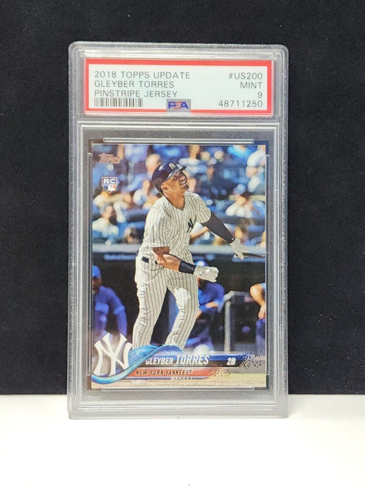 2018 TOPPS UPDATE ROOKIE CARD GLEYBER TORRES RC NY YANKEES INVESTMENT PSA 9 MINT