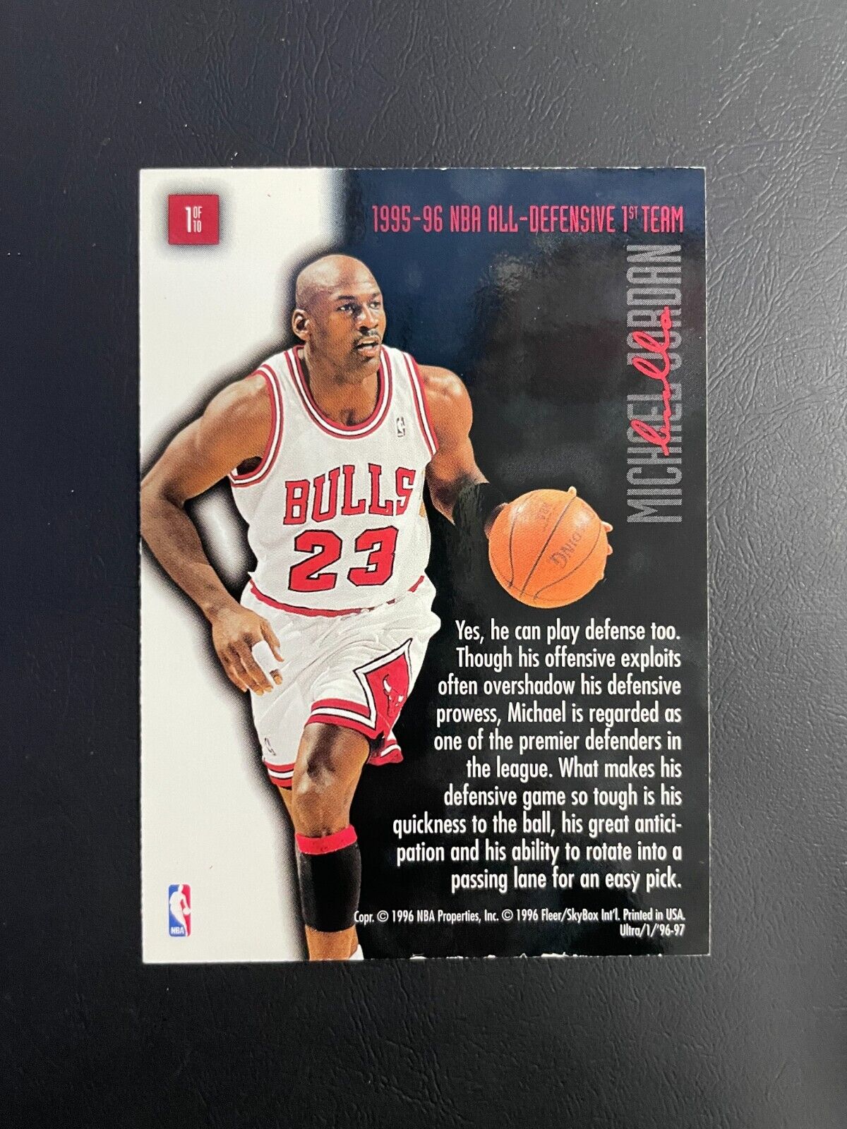 1996-97 Fleer/Skybox Ultra Michael Jordan Full Court #1 Chicago Bulls