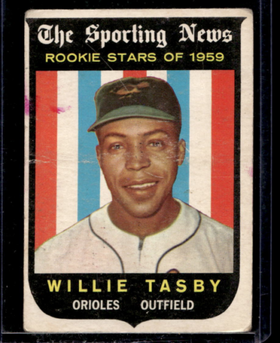 1959 Topps #143 Willie Tasby RS RC - NM