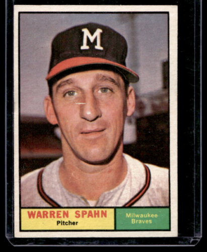 1961 Topps #200 Warren Spahn - NM