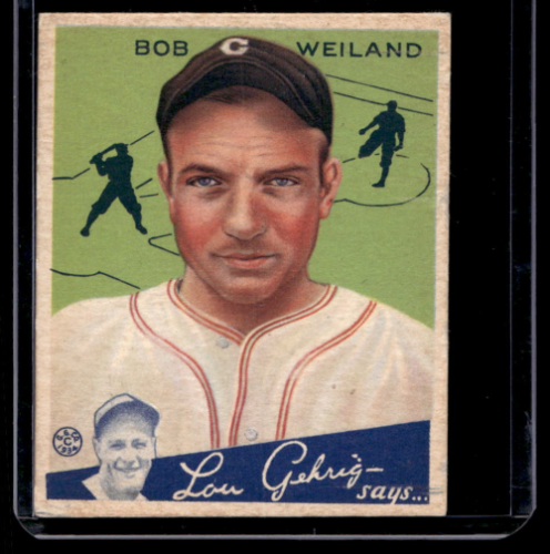 1934 Goudey #67 Bob Weiland RC - VG-EX