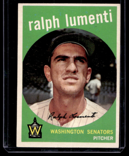 1959 Topps #316A Ralph Lumenti UER Option Photo actually Camilo Pascual - NM