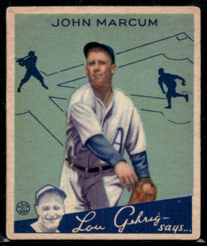 1934 Goudey #69 John Marcum RC - VgEx+