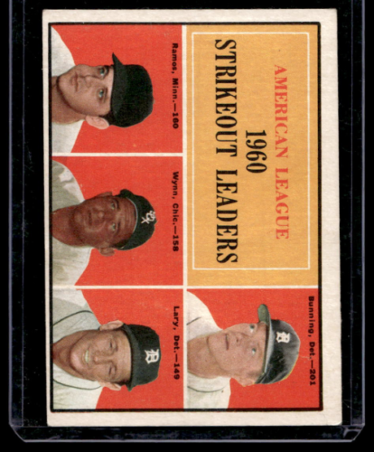 1961 Topps #50 Jim Bunning Pedro Ramos Early Wynn Frank Lary - NM