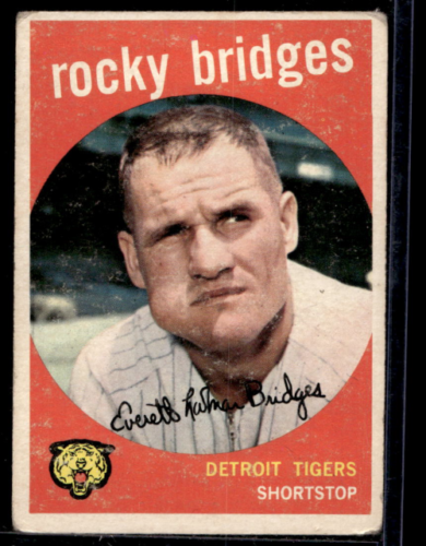 1959 Topps #318 Rocky Bridges - NM