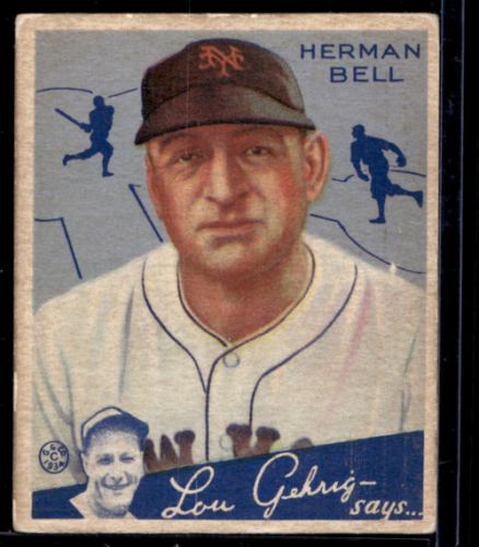 1934 Goudey #52 Herman Bell RC - VG