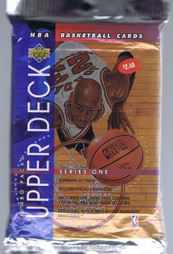 1993/1994 Upper Deck NBA Basketball Series 1 Jumbo Pack Trading Cards Holographically Enhanced