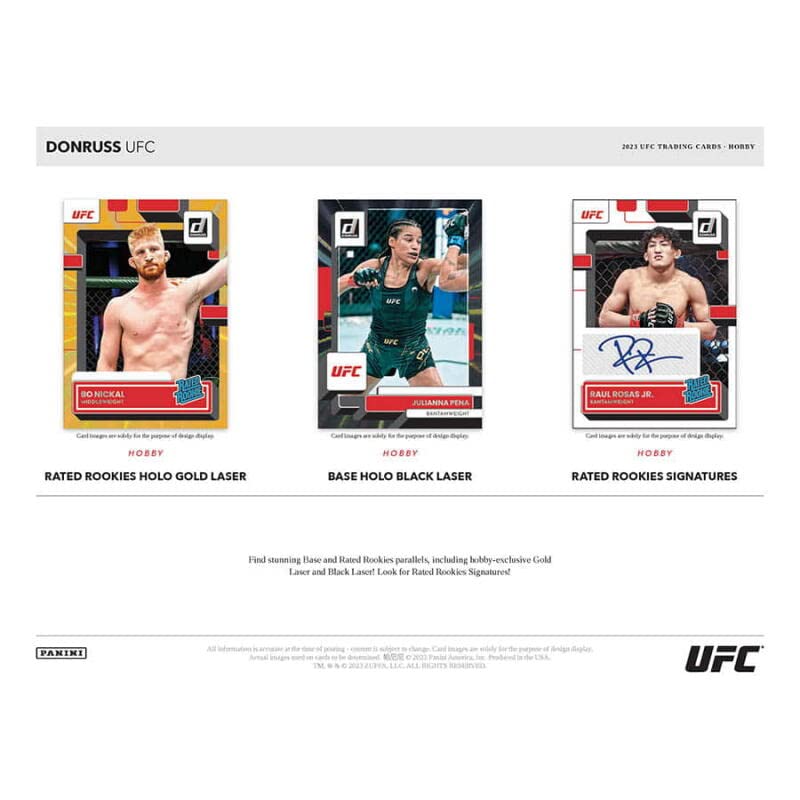 2023 Panini Donruss UFC Hobby Box (10 Packs/30 Cards: 1 Auto, 1 Mem)