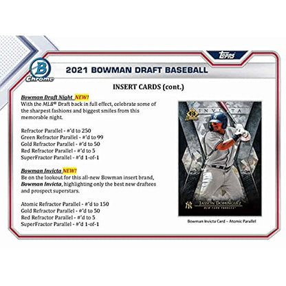 2021 Bowman Draft Baseball Hobby Lite Box (10 Packs/16 Cards: 5 Parallels)