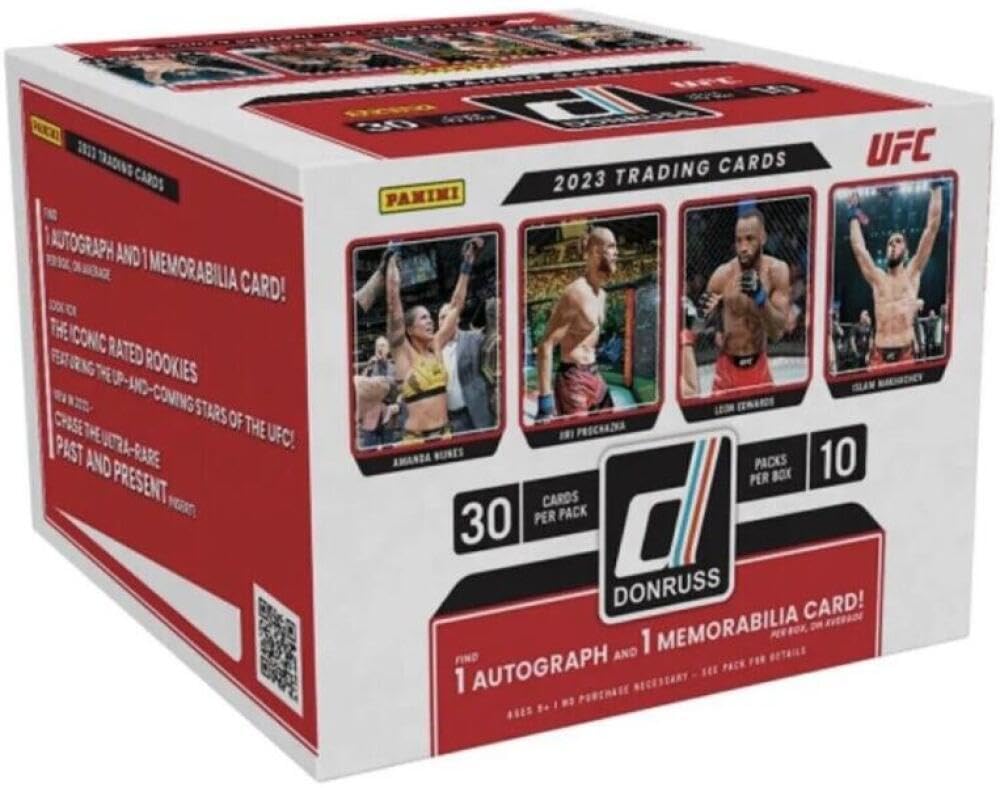 2023 Panini Donruss UFC Hobby Box (10 Packs/30 Cards: 1 Auto, 1 Mem)