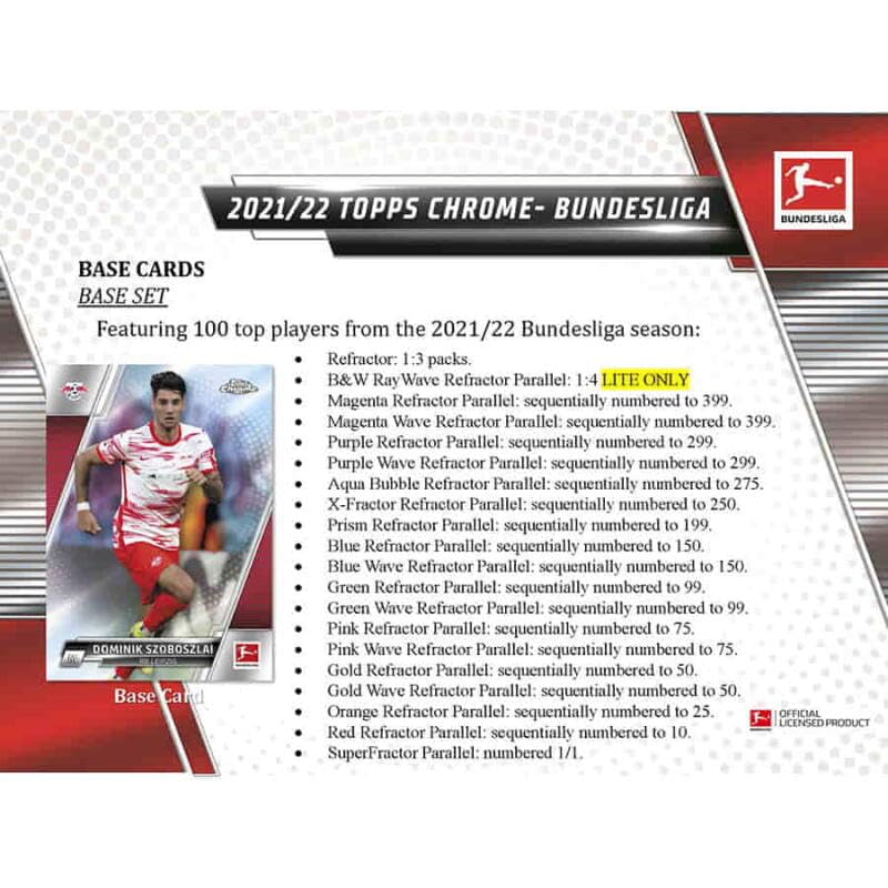 2021/22 Topps Chrome Bundesliga Soccer Lite Box