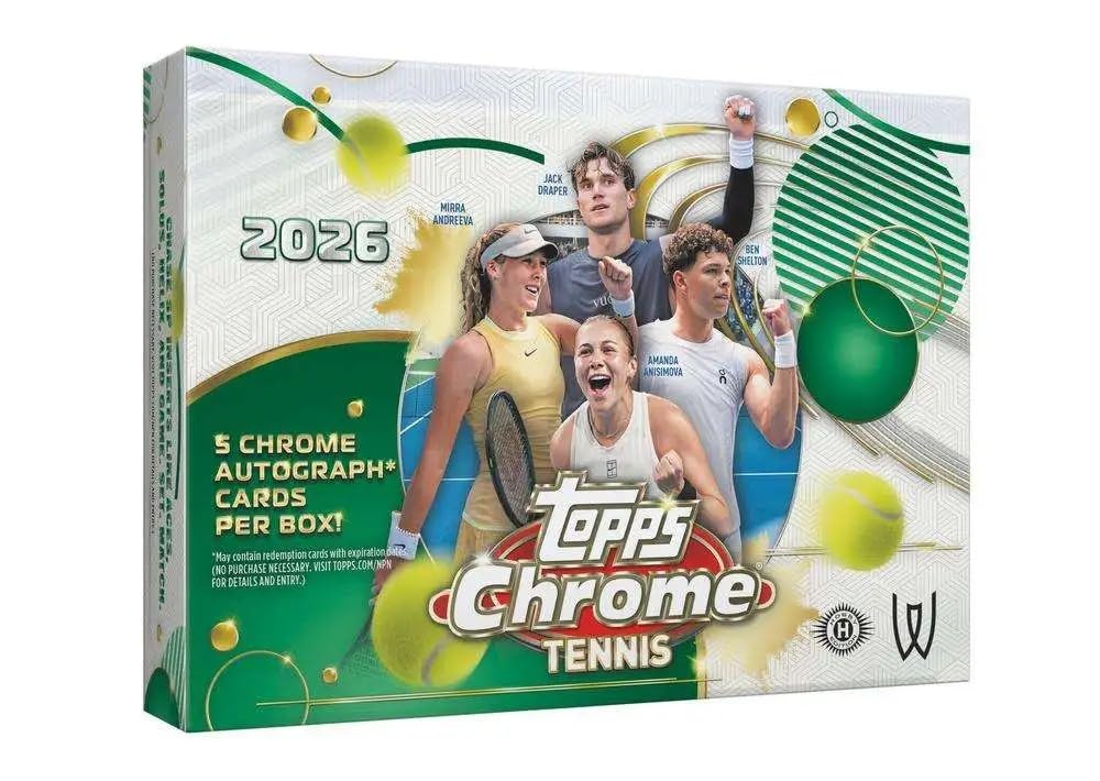 2026 Topps Chrome Tennis Breakers Delight HOBBY BOX