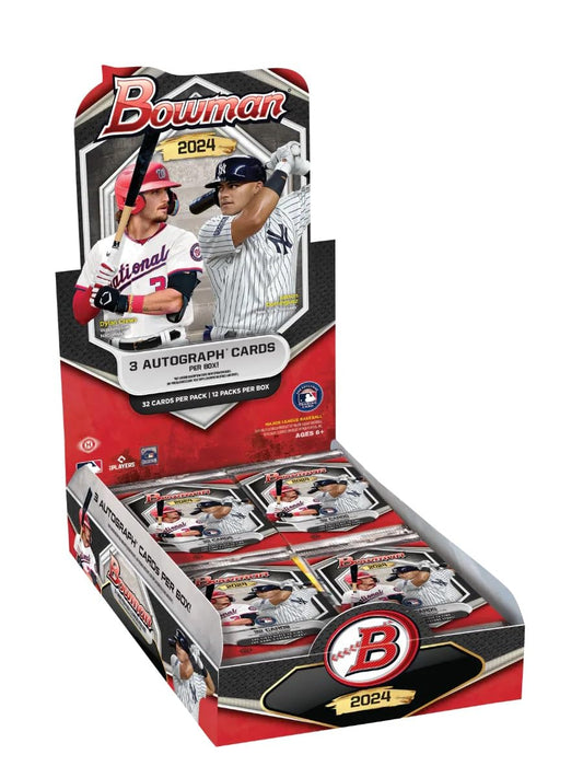 2024 Bowman Baseball Hobby Jumbo Box 3 Autograph Trading Cards