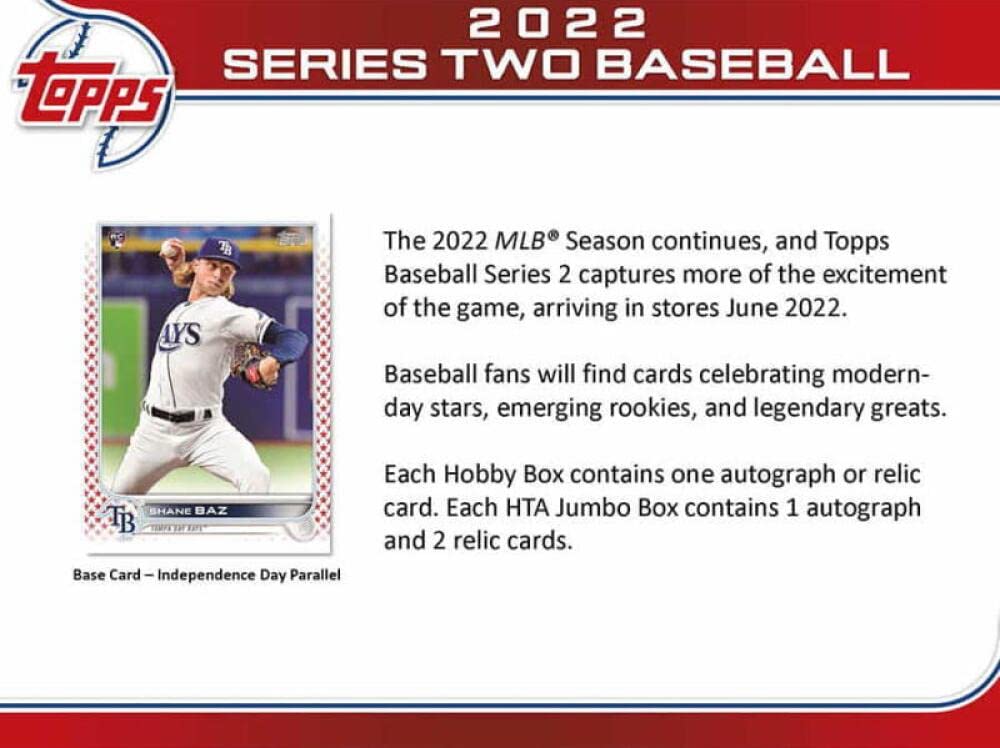 2022 Topps Series 2 Baseball Hobby Box (24 Packs/14 Cards 1 Silver Pack)
