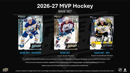 2026-27 Upper Deck MVP Hockey Hobby Box