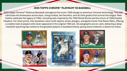 MLB 2025 TOPPS Chrome Platinum ’55 Baseball Value Box