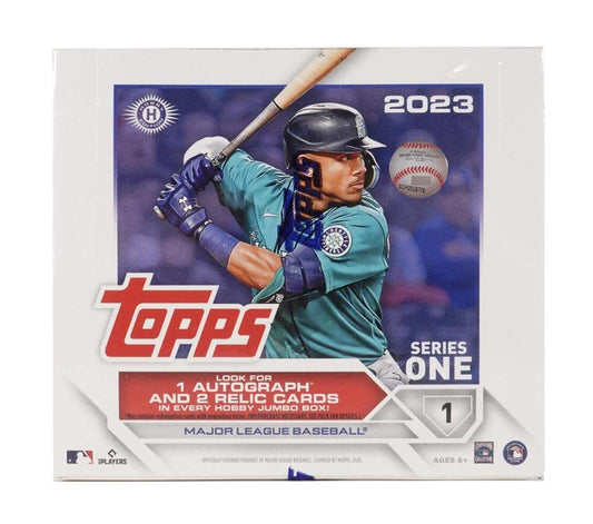 2023 Topps Series 1 Baseball Jumbo Box (10 Packs/46 Cards: 1 Auto, 2 Silver Packs)