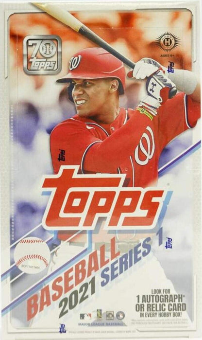 topps 2021 Series 1 Baseball Hobby Box (24 Packs/14 Cards 1 Silver Pack)
