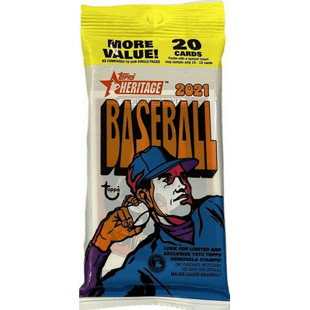 2021 Topps Heritage Baseball Value Fat Pack (20 Cards)