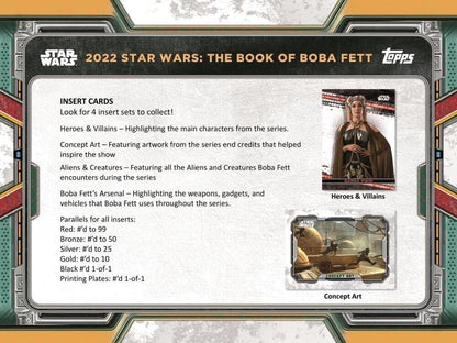 2022 Topps Star Wars Book of Boba Fett Hobby Box (7 Packs/8 Cards: 1 Auto or Sketch)