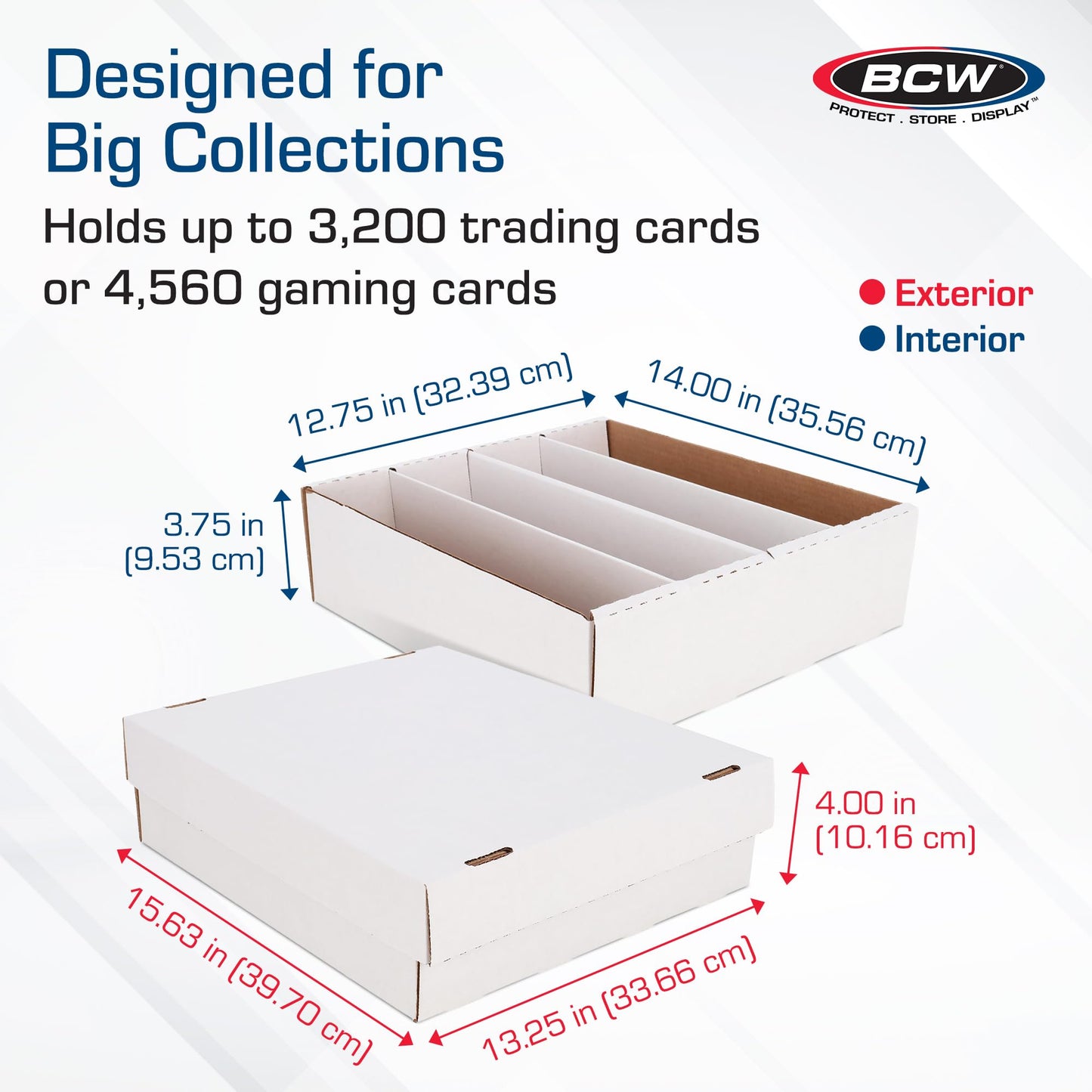 BCW Monster Box - 1ct Trading Card Storage Box | Holds 3200 Cards | Sports & TCG Card Organizer