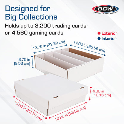 BCW Monster Box - 1ct Trading Card Storage Box | Holds 3200 Cards | Sports & TCG Card Organizer