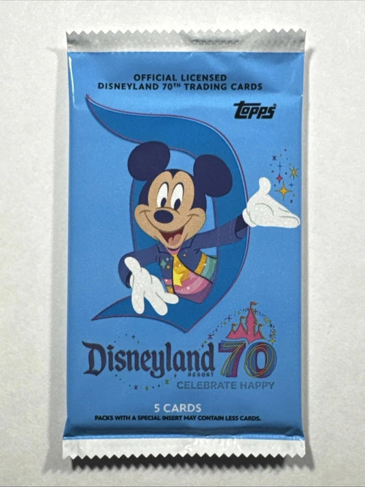 Topps Disneyland 70th Anniversary Trading Card Pack | 5 Cards Per Pack | Official Disney Collectible Cards