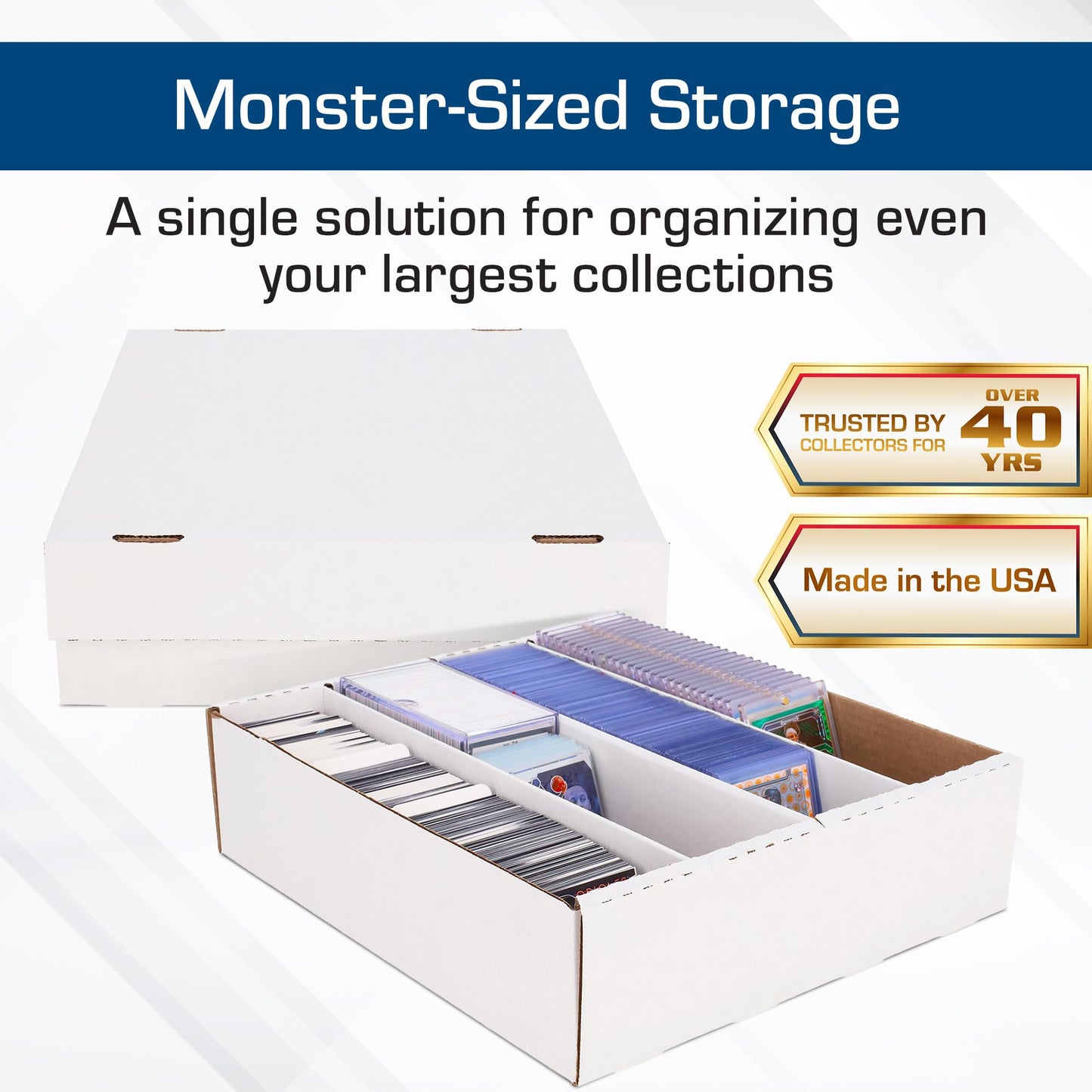 BCW Monster Box - 1ct Trading Card Storage Box | Holds 3200 Cards | Sports & TCG Card Organizer