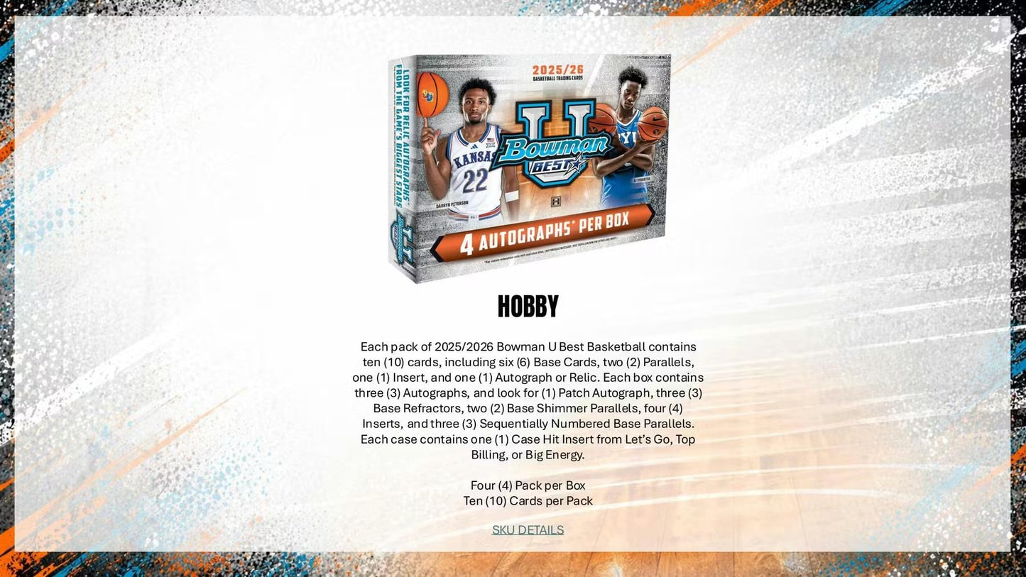 2025-26 Bowman U Best Basketball HOBBY BOX