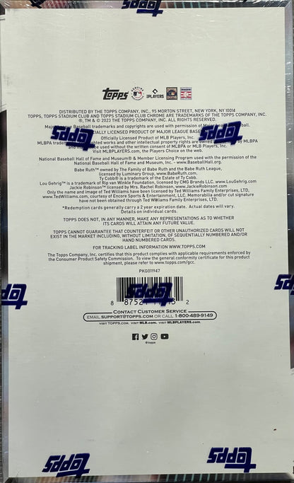 2022 Topps Stadium Club Chrome Baseball (14 Packs/6 Cards: 1 Auto)